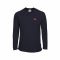 Lapco Flame-Resistant Raglan Sleeve Henley Navy T-Shirt
